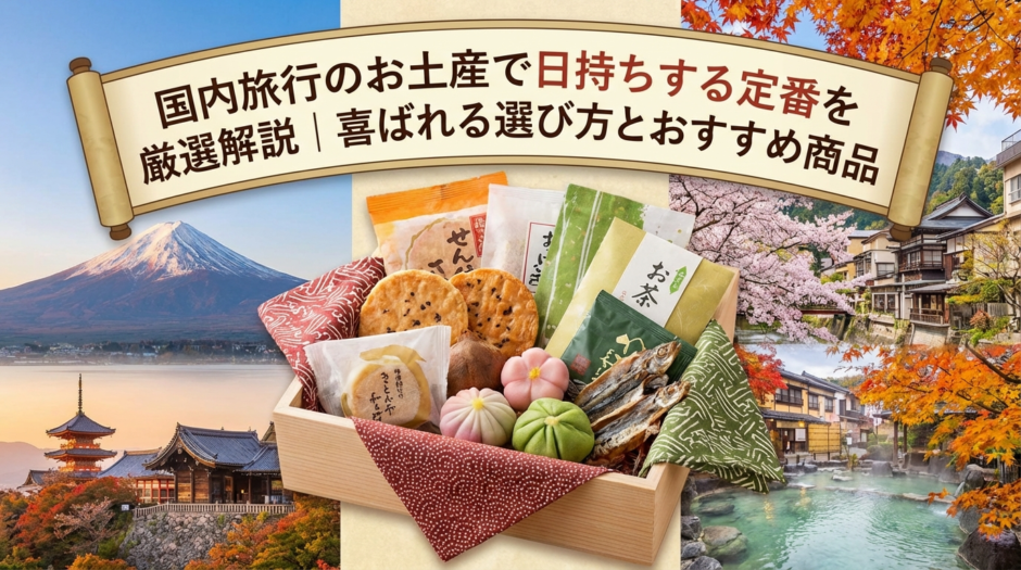 国内旅行のお土産で日持ちする定番を厳選解説｜喜ばれる選び方とおすすめ商品