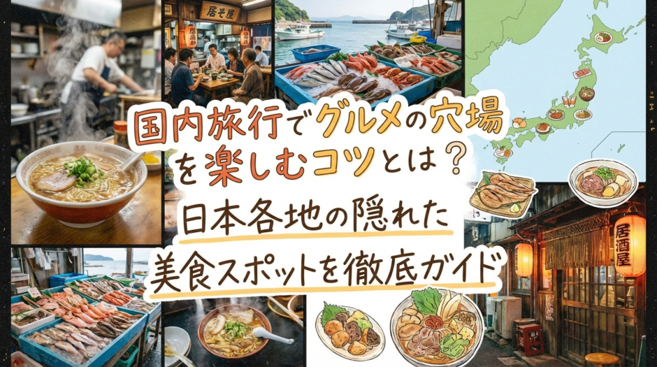 国内旅行でグルメの穴場を楽しむコツとは？日本各地の隠れた美食スポットを徹底ガイド