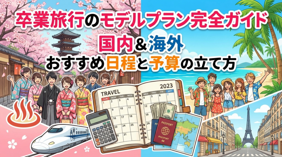 卒業旅行のモデルプラン完全ガイド｜国内と海外のおすすめ日程と予算の立て方
