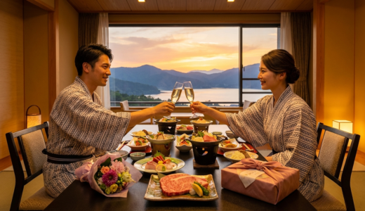 夫婦の旅行で楽しむグルメ宿選びのコツとは？記念日を特別にする過ごし方も解説