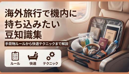 海外旅行で機内に持ち込みたい豆知識集｜手荷物ルールから快適テクニックまで解説