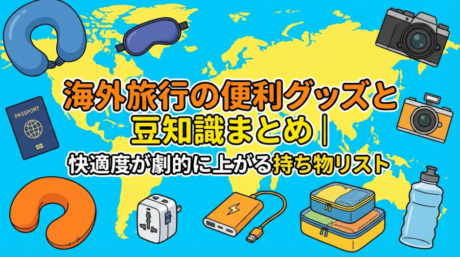海外旅行の便利グッズと豆知識まとめ｜快適度が劇的に上がる持ち物リスト