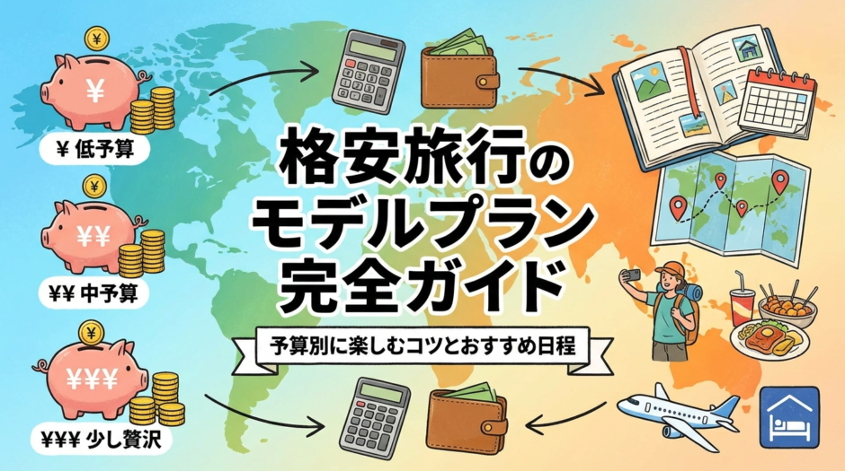 格安旅行のモデルプラン完全ガイド｜予算別に楽しむコツとおすすめ日程