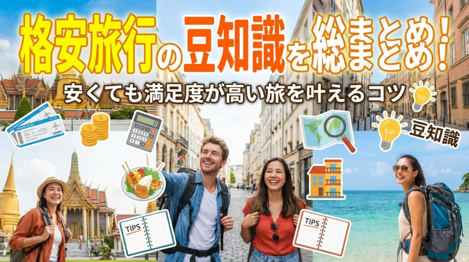 格安旅行の豆知識を総まとめ！安くても満足度が高い旅を叶えるコツ