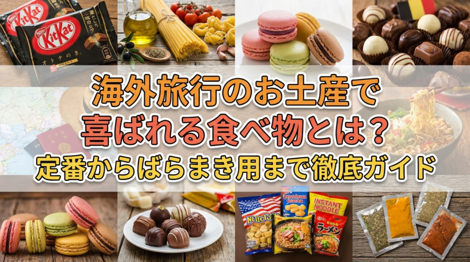 海外旅行のお土産で喜ばれる食べ物とは？定番からばらまき用まで徹底ガイド
