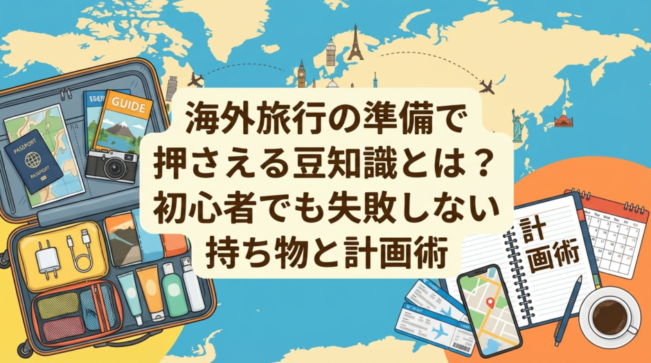 海外旅行の準備で押さえる豆知識とは？初心者でも失敗しない持ち物と計画術