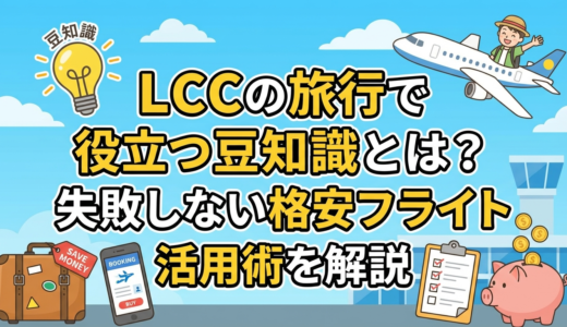 LCCの旅行で役立つ豆知識とは？失敗しない格安フライト活用術を解説