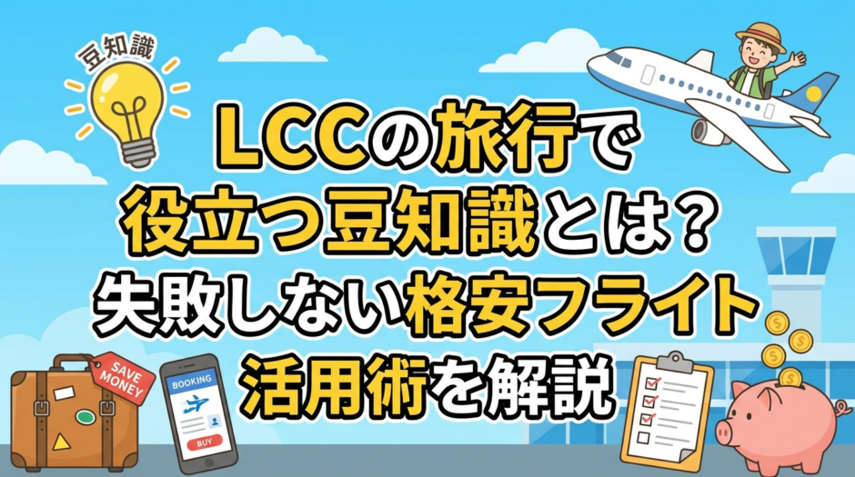 LCCの旅行で役立つ豆知識とは？失敗しない格安フライト活用術を解説