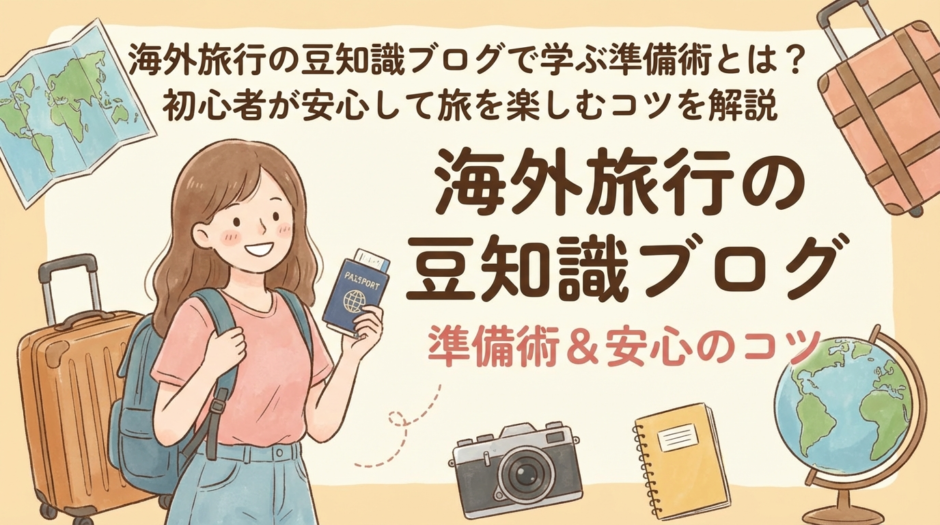 海外旅行の豆知識ブログで学ぶ準備術とは？初心者が安心して旅を楽しむコツを解説