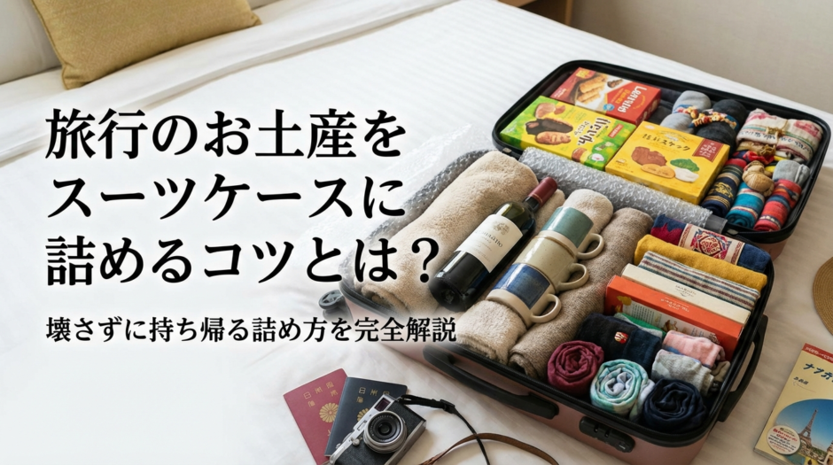 旅行のお土産をスーツケースに詰めるコツとは？壊さずに持ち帰る詰め方を完全解説