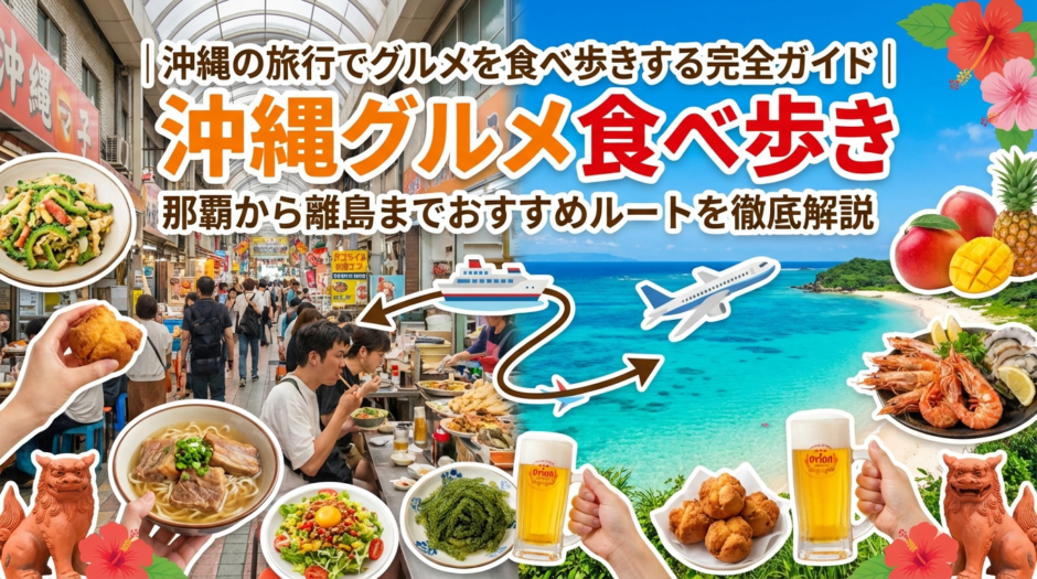 沖縄の旅行でグルメを食べ歩きする完全ガイド｜那覇から離島までおすすめルートを徹底解説