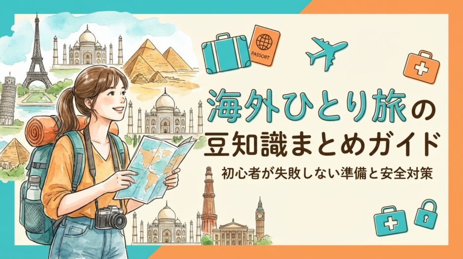 海外ひとり旅の豆知識まとめガイド｜初心者が失敗しない準備と安全対策