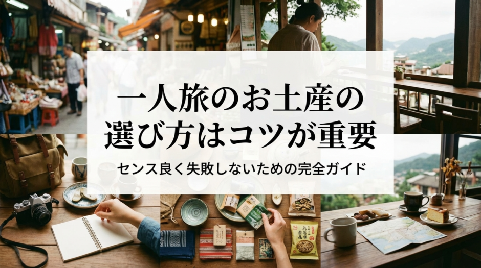 一人旅のお土産の選び方はコツが重要｜センス良く失敗しないための完全ガイド