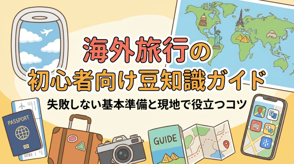 海外旅行の初心者向け豆知識ガイド。失敗しない基本準備と現地で役立つコツ