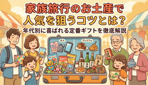 家族旅行のお土産で人気を狙うコツとは？年代別に喜ばれる定番ギフトを徹底解説
