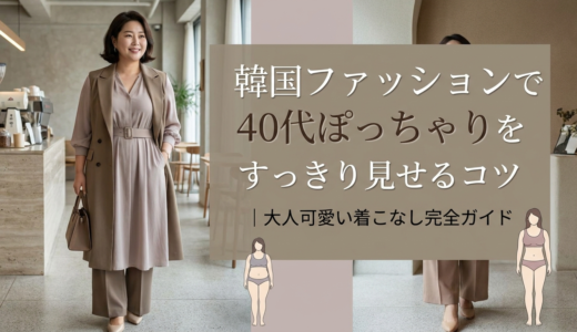 韓国のファッションで40代ぽっちゃりをすっきり見せるコツ｜大人可愛い着こなし完全ガイド