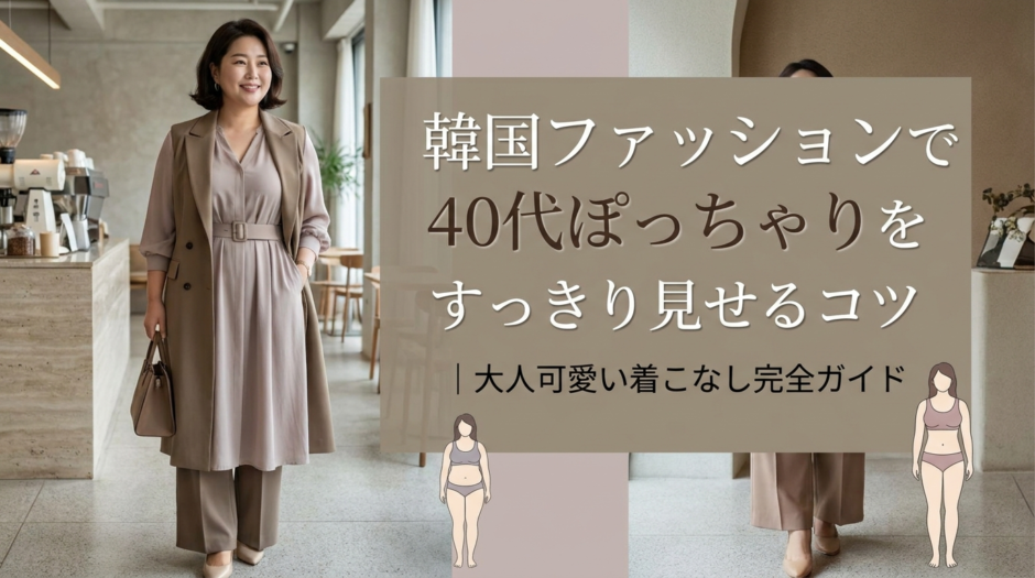 韓国のファッションで40代ぽっちゃりをすっきり見せるコツ｜大人可愛い着こなし完全ガイド