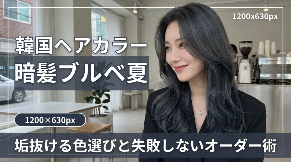 韓国のヘアカラーで楽しむ暗髪ブルベ夏。垢抜ける色選びと失敗しないオーダー術