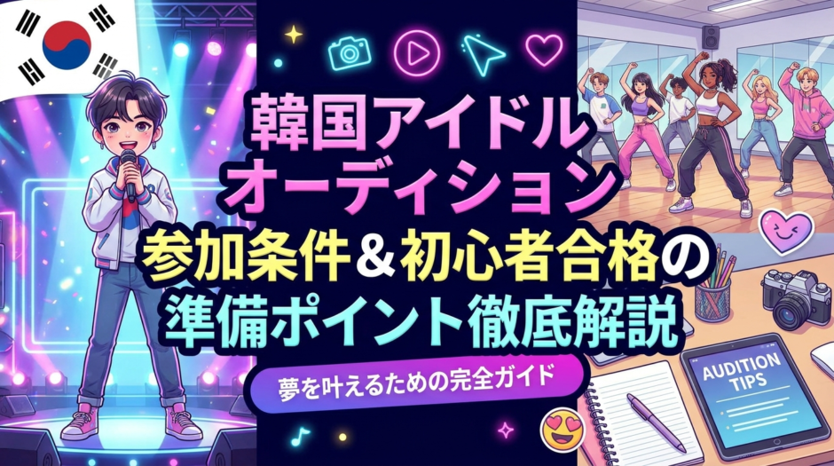 韓国のアイドルオーディションの参加条件とは？初心者でも受かるための準備ポイントを徹底解説